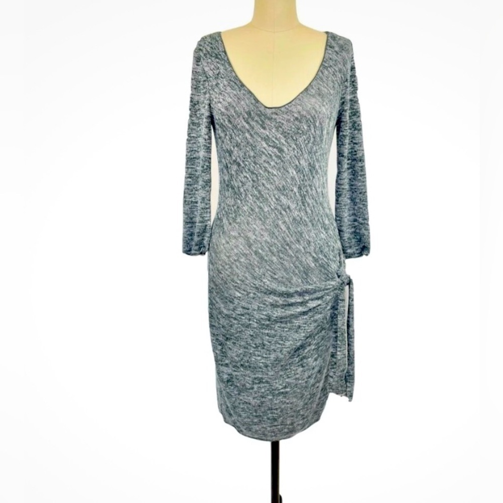 Max Studio Green Knit Faux Tie Dress